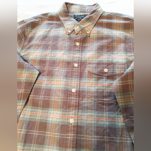 Men's XXL Abercrombie & Fitch long sleeves buttom up Oxford  shirt - Picture 3 of 12